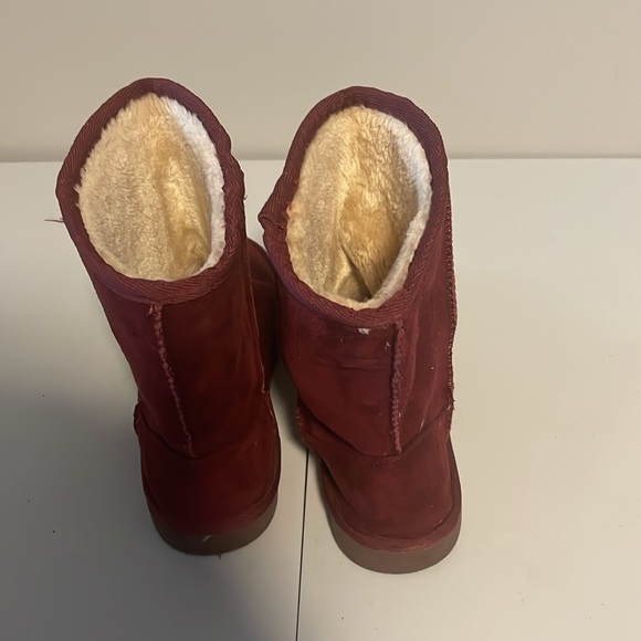 3M Thinsulate Red Winter Rain Boots Mid-Calf Pull-On - Picture 3 of 6